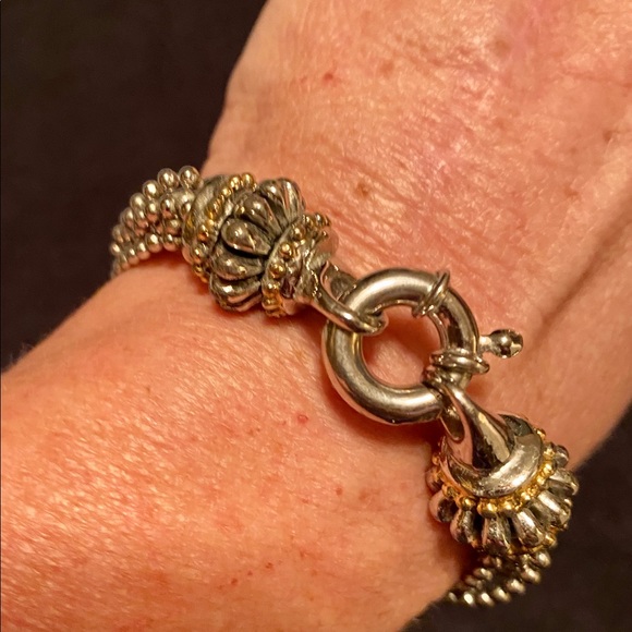 Unique two-tone Silver & Gold Bracelet - Picture 3 of 6